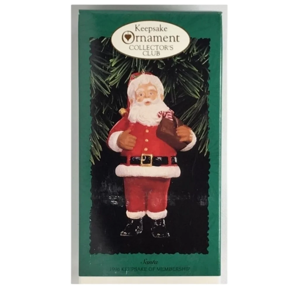 Hallmark Keepsake Santa Ornament 1996 Collector’s Club Bob Siedler